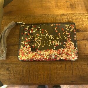 Victoria's Secret Black and Gold Sequin Clutch